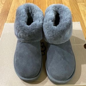 UGG Mini-Fluff in Charcoal Gray. Brand new, without original box.